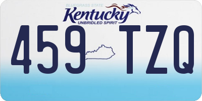 KY license plate 459TZQ