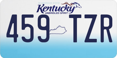KY license plate 459TZR