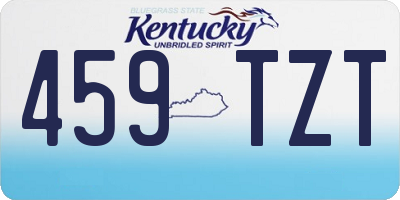 KY license plate 459TZT