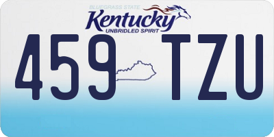 KY license plate 459TZU