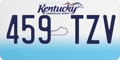 KY license plate 459TZV