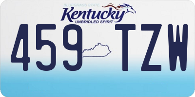 KY license plate 459TZW