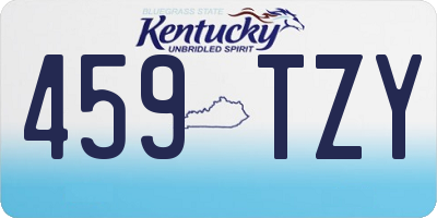 KY license plate 459TZY