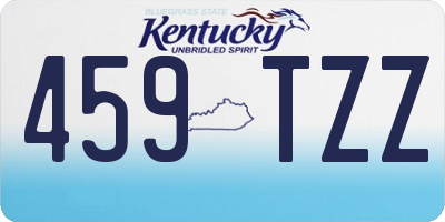 KY license plate 459TZZ