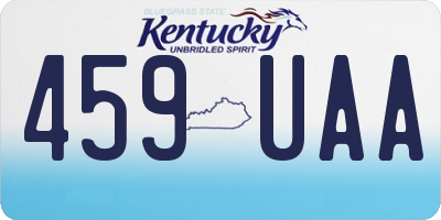 KY license plate 459UAA