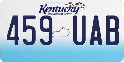KY license plate 459UAB