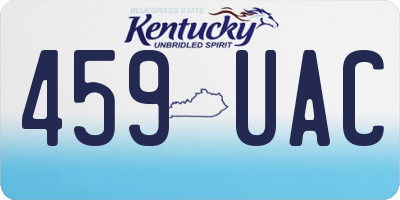 KY license plate 459UAC