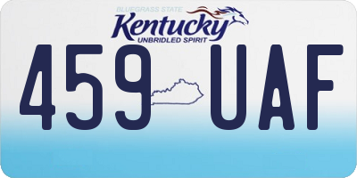 KY license plate 459UAF