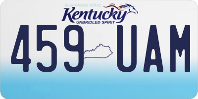 KY license plate 459UAM