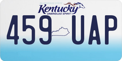 KY license plate 459UAP