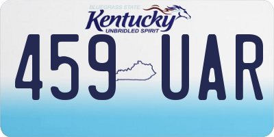 KY license plate 459UAR