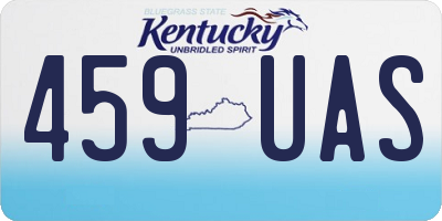 KY license plate 459UAS