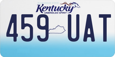 KY license plate 459UAT