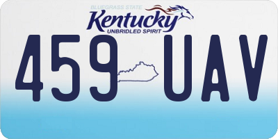 KY license plate 459UAV