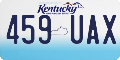 KY license plate 459UAX