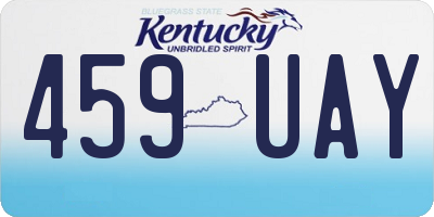 KY license plate 459UAY