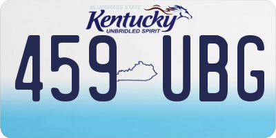 KY license plate 459UBG