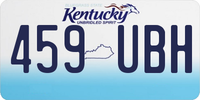 KY license plate 459UBH