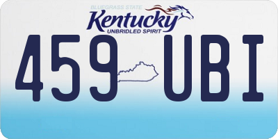 KY license plate 459UBI