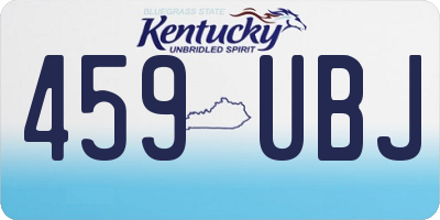 KY license plate 459UBJ