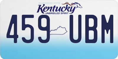 KY license plate 459UBM