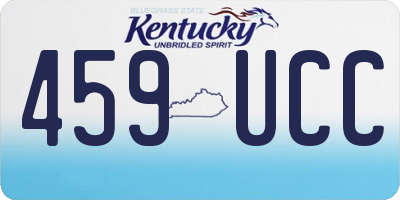 KY license plate 459UCC