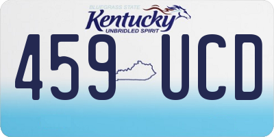 KY license plate 459UCD