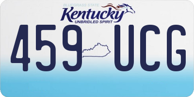 KY license plate 459UCG