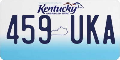 KY license plate 459UKA