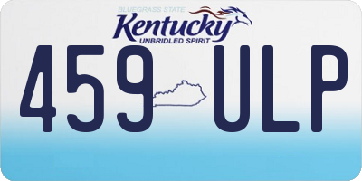 KY license plate 459ULP