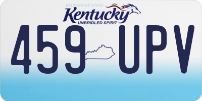 KY license plate 459UPV