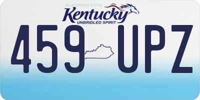 KY license plate 459UPZ