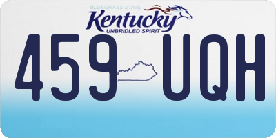KY license plate 459UQH
