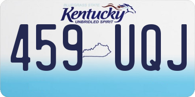 KY license plate 459UQJ
