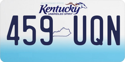 KY license plate 459UQN