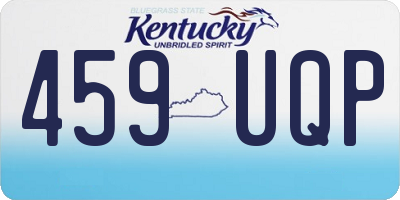 KY license plate 459UQP