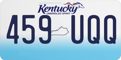 KY license plate 459UQQ