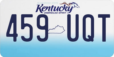 KY license plate 459UQT