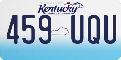 KY license plate 459UQU
