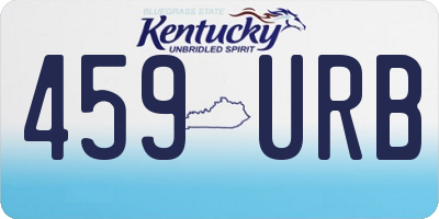 KY license plate 459URB
