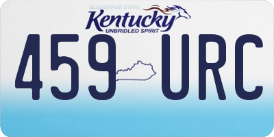 KY license plate 459URC
