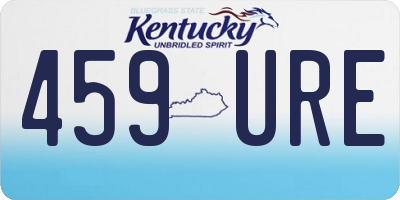 KY license plate 459URE