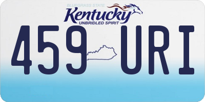 KY license plate 459URI