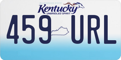 KY license plate 459URL
