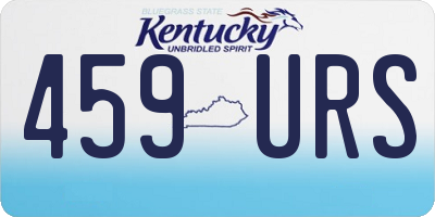 KY license plate 459URS