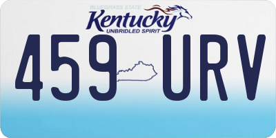 KY license plate 459URV