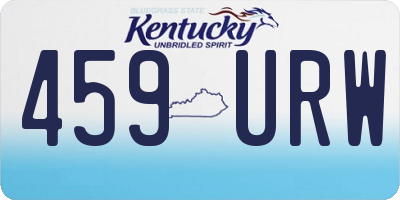 KY license plate 459URW