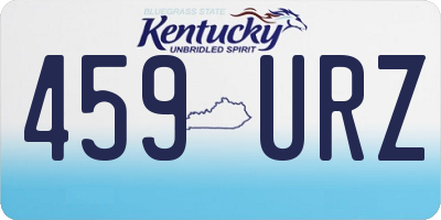 KY license plate 459URZ