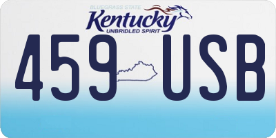 KY license plate 459USB