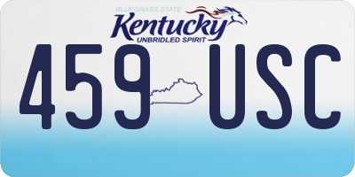 KY license plate 459USC
